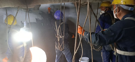 脫硫系統可刷涂陶瓷材料施工現場 脫硫系統可刷涂陶瓷材料施工現場